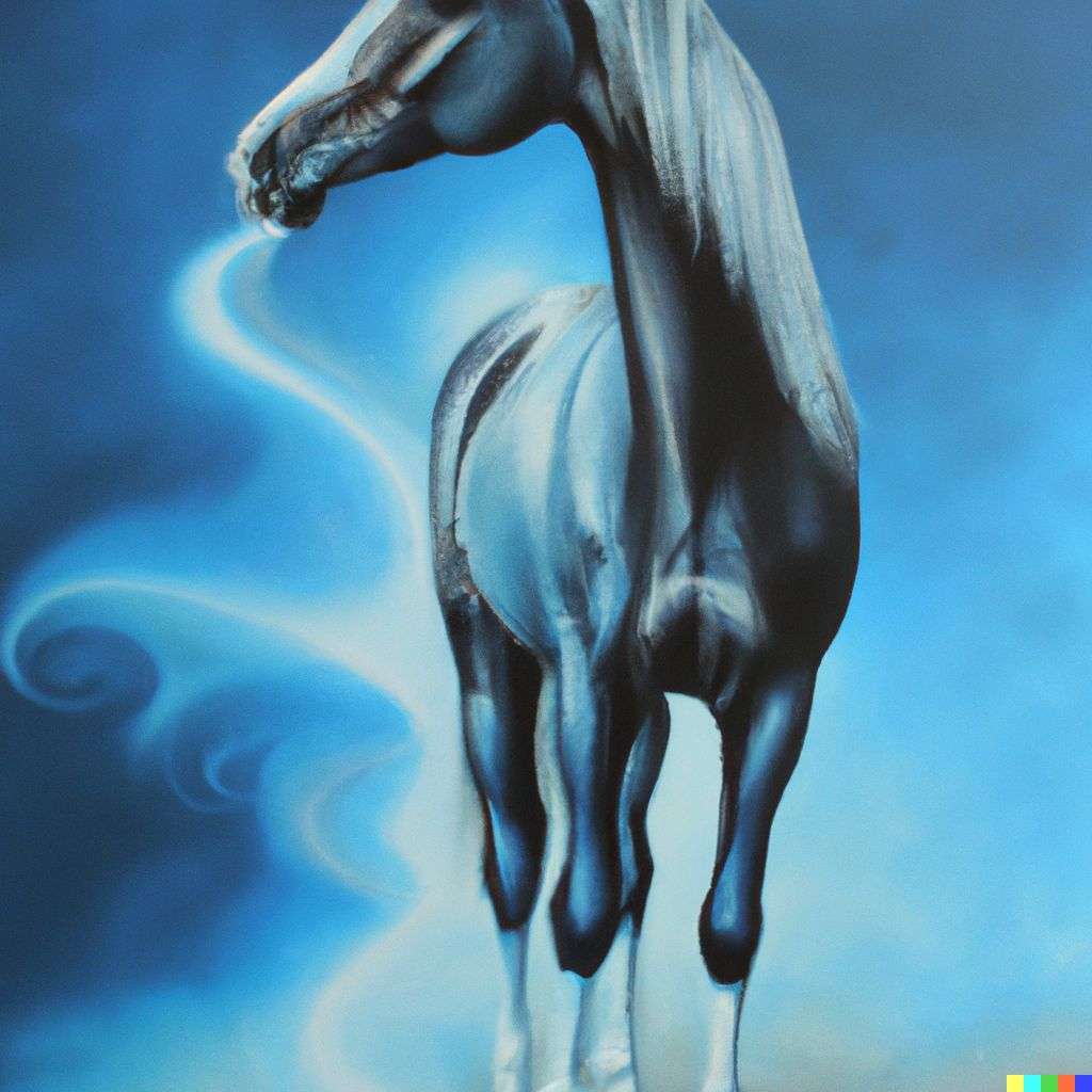 a horse, airbrush painting
